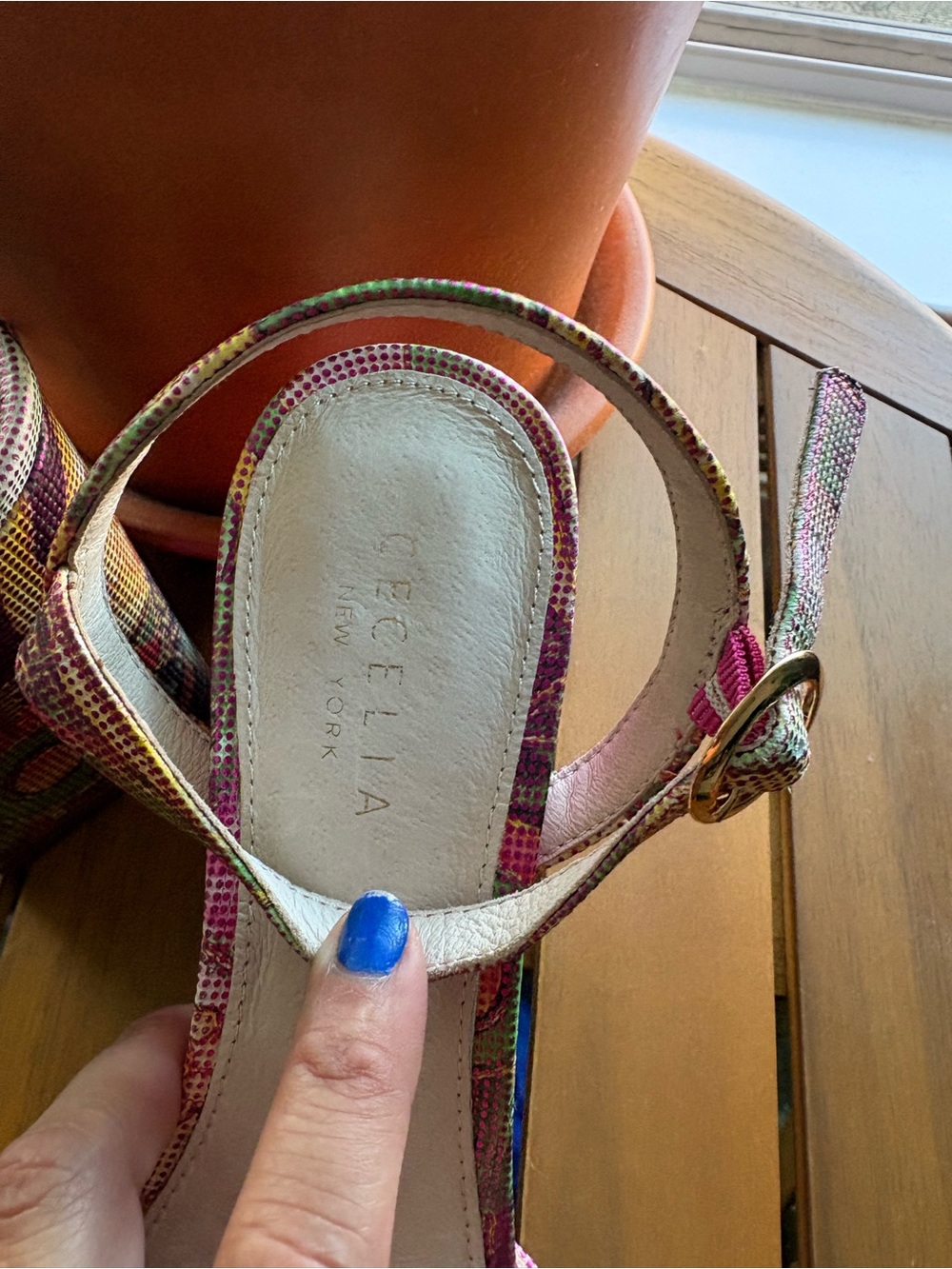 CECILIA NEW YORK Pink Floral Platform Sandals - Picture 6 of 7